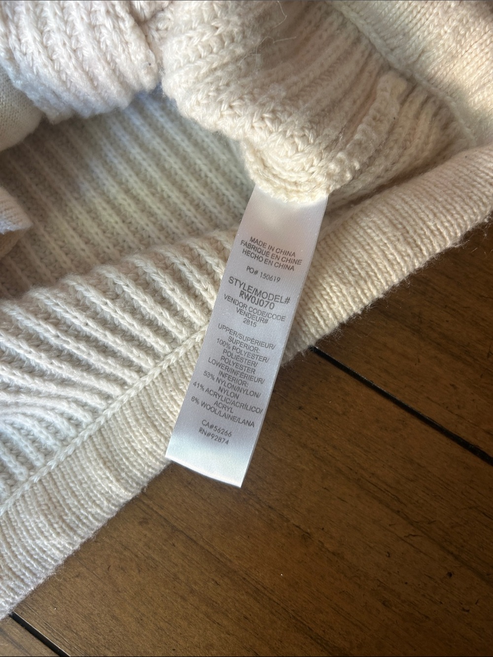 Splendid Cream Half-Zip Sherpa & Rib Knit Pullover S - Picture 6 of 6